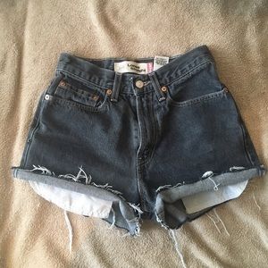 Vintage Levi's black high waisted shorts